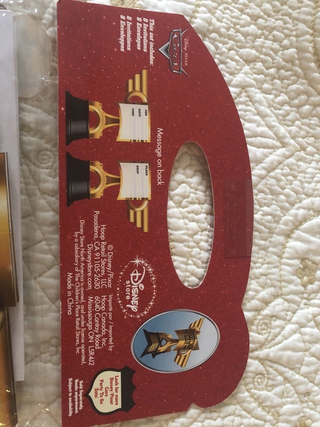 Disney Cars Invitations - photo 2