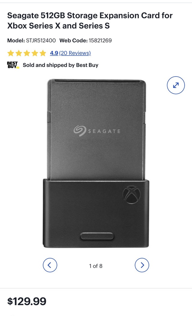 Seagate 512GB Expansion Card for Xbox
