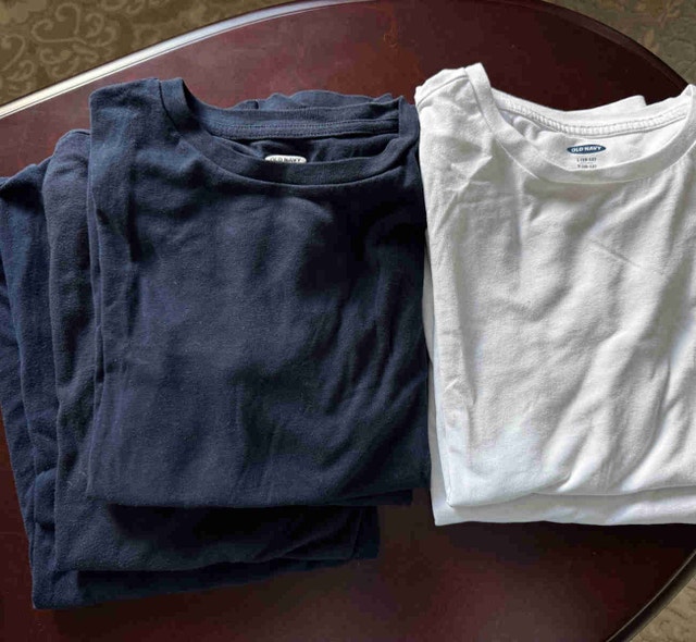 Boys Navy and White T-shirts (6 pcs)