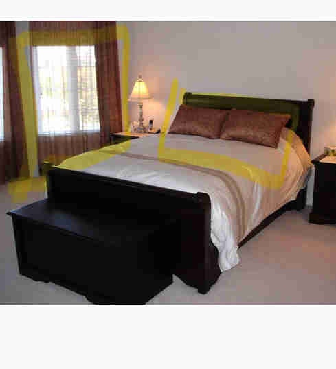 Bedroom decor set - pillows, curtains and sheers