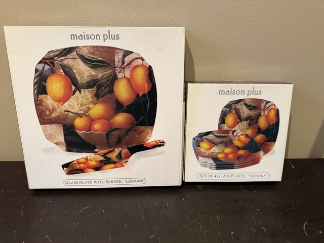 Plates and platter serving set