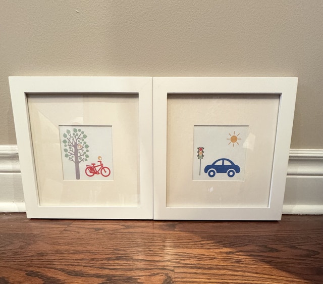 Framed Art - Two Prints 10x10"