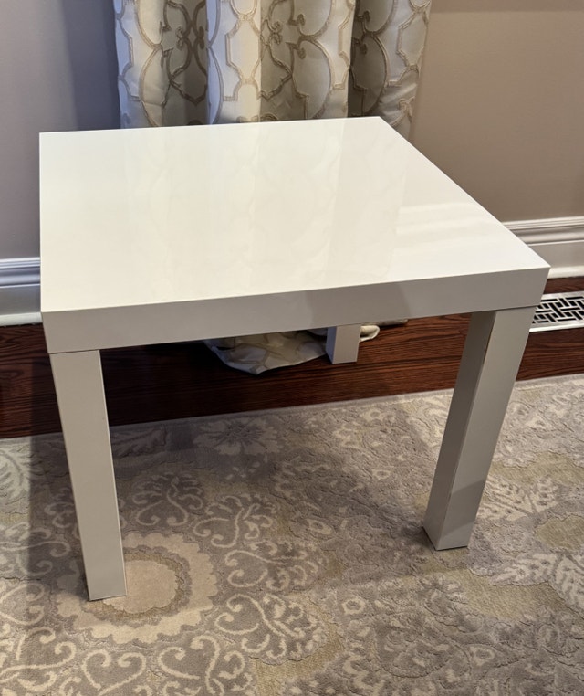 IKEA Lack Side Table - High Gloss White
