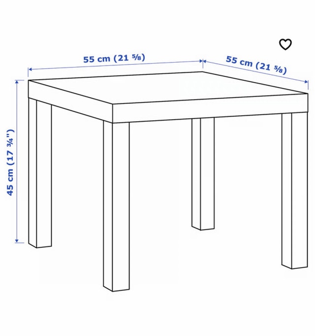 IKEA Lack Side Table - High Gloss White - photo 2