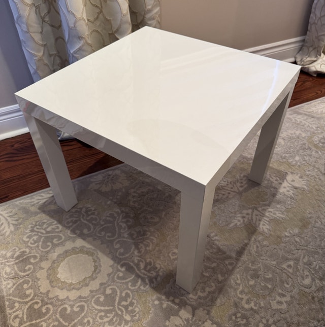 IKEA Lack Side Table - High Gloss White - photo 3