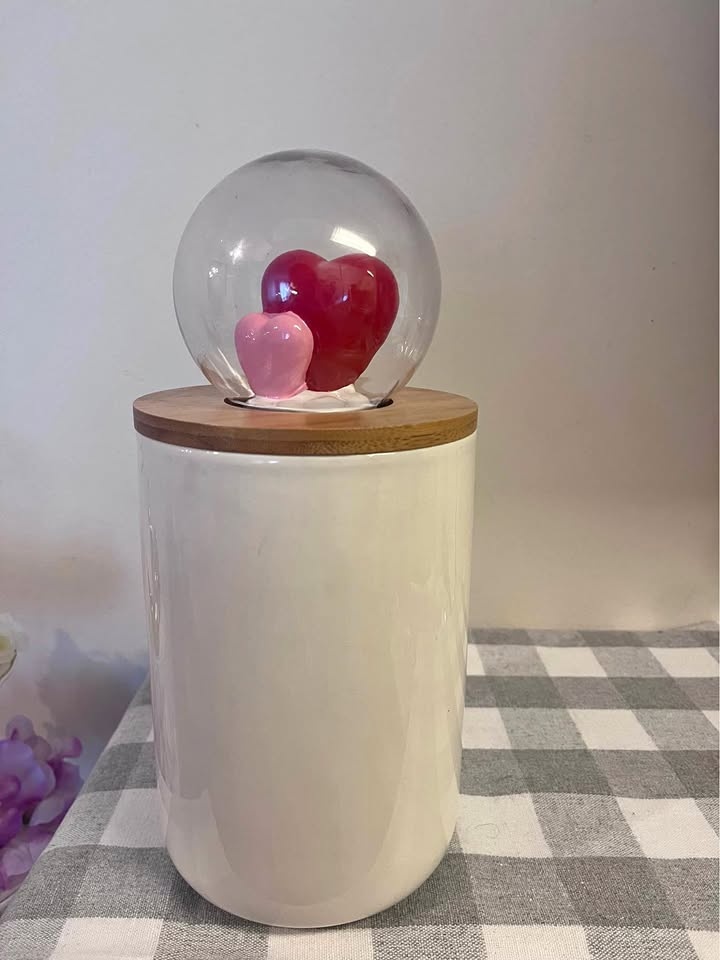 Valentine’s Day Jar and Platter Set - Home Decor