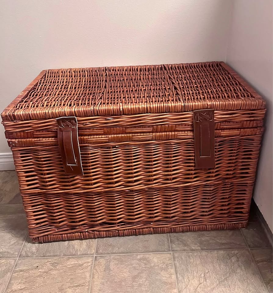 NEED GONE TODAY- Wicker storage / ottoman