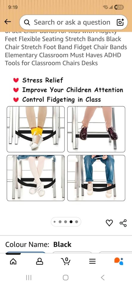 HEYTIMI 24Pcs Calming Colorful Chair Bands New - photo 2