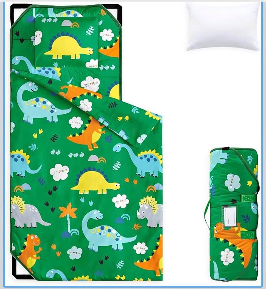 (New) Cot Nap Mat with Pillow and Blanket (52"x22")
