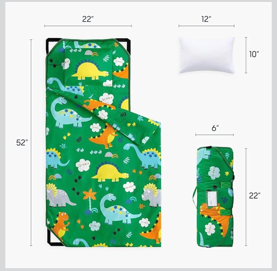 (New) Cot Nap Mat with Pillow and Blanket (52"x22") - photo 2