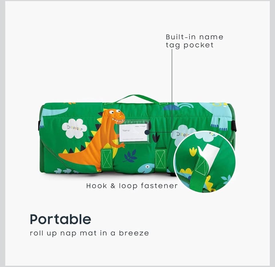 (New) Cot Nap Mat with Pillow and Blanket (52"x22") - photo 3