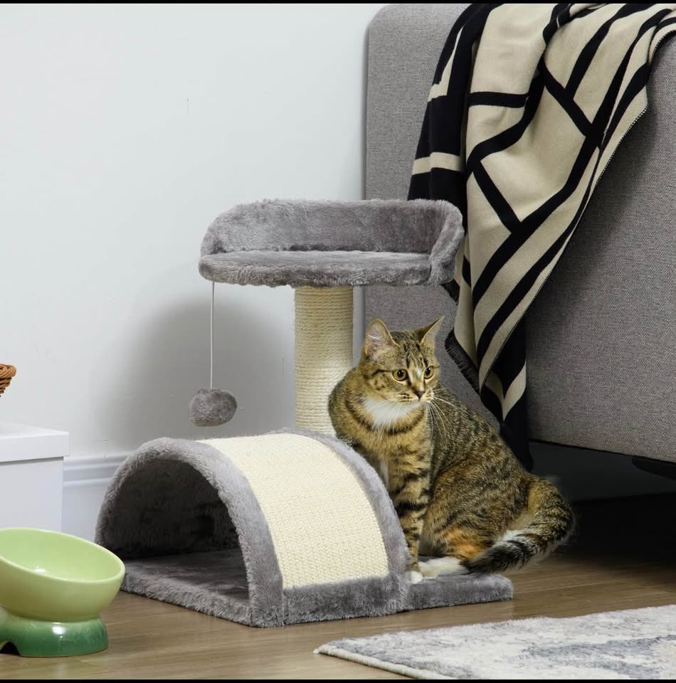 Brand New!! Brown 17" Cat Scratching Tree - photo 3