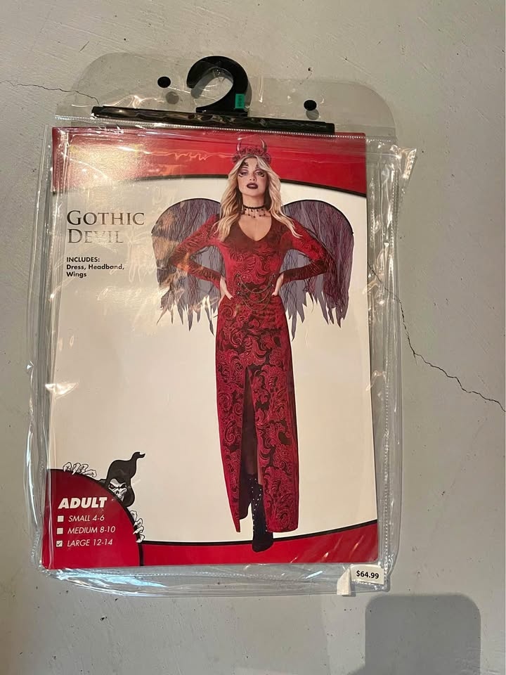 Gothic Devil Halloween Costume - Large
