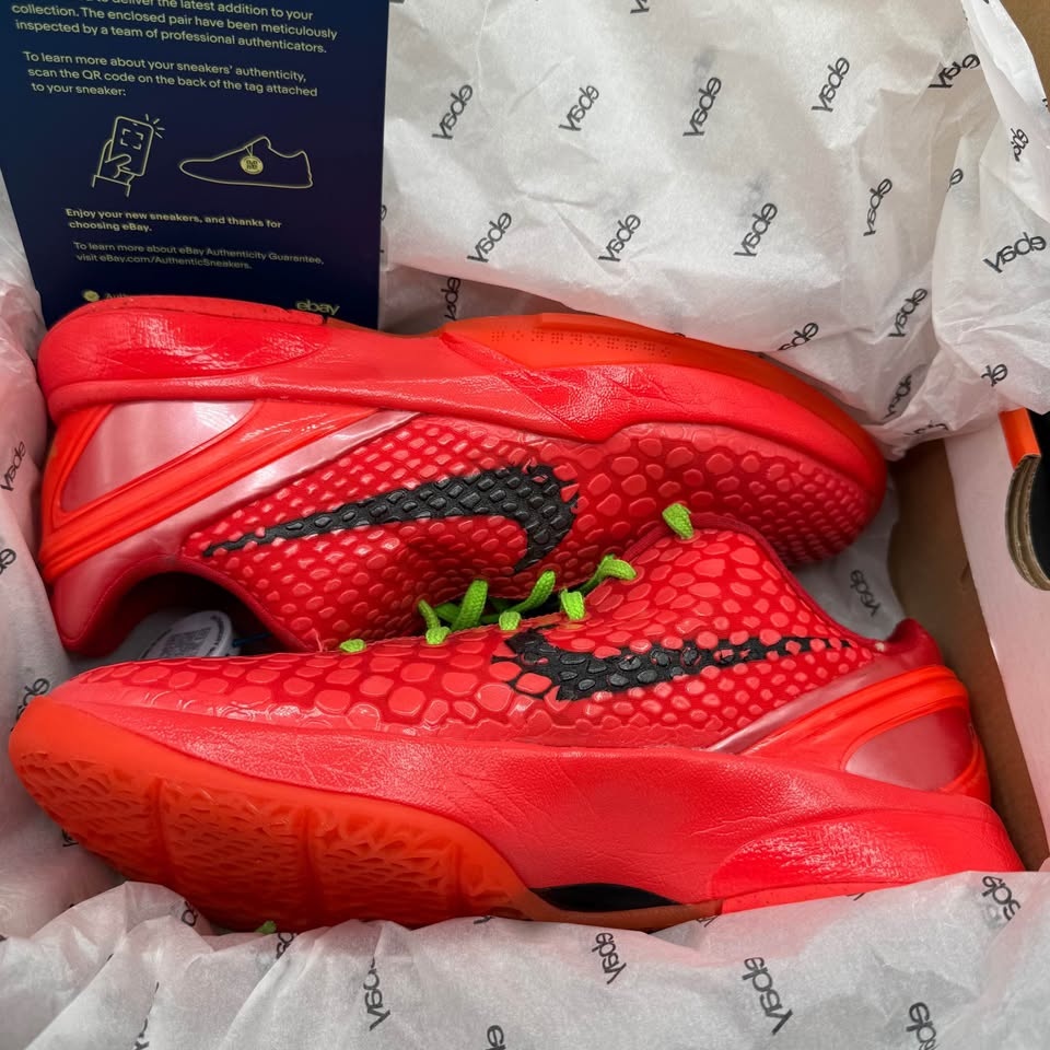 Nike Zoom Kobe 6 Protro (GS) 'Reverse Grinch' Youth Sz 7Y - photo 3