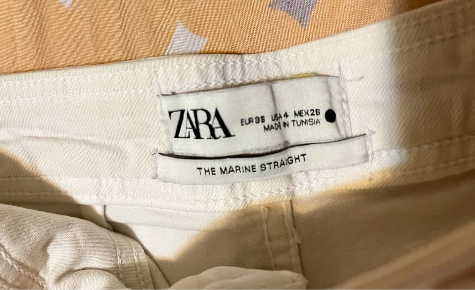 White Zara Pants Size 4 - photo 2