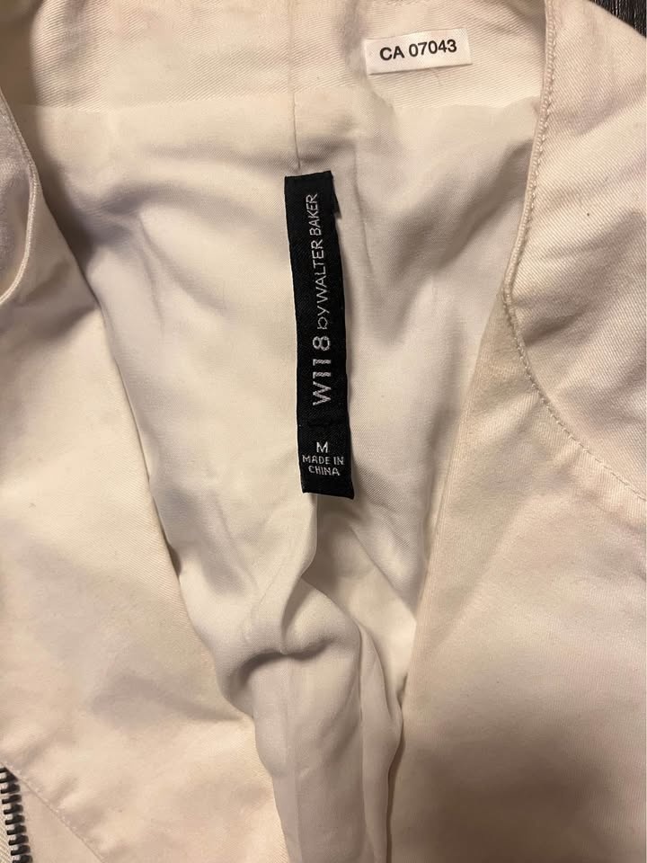 Walter Baker White & Black Faux Leather Jacket M - photo 2