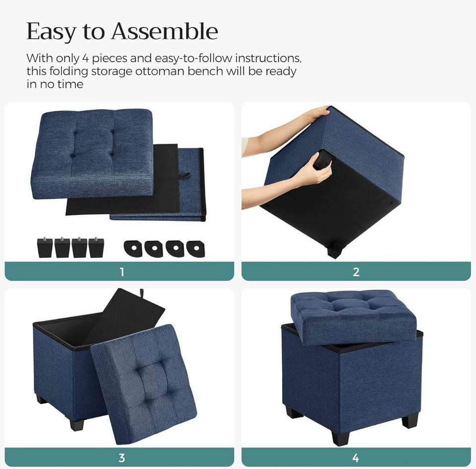 NEW SONGMICS Storage Ottoman - photo 4