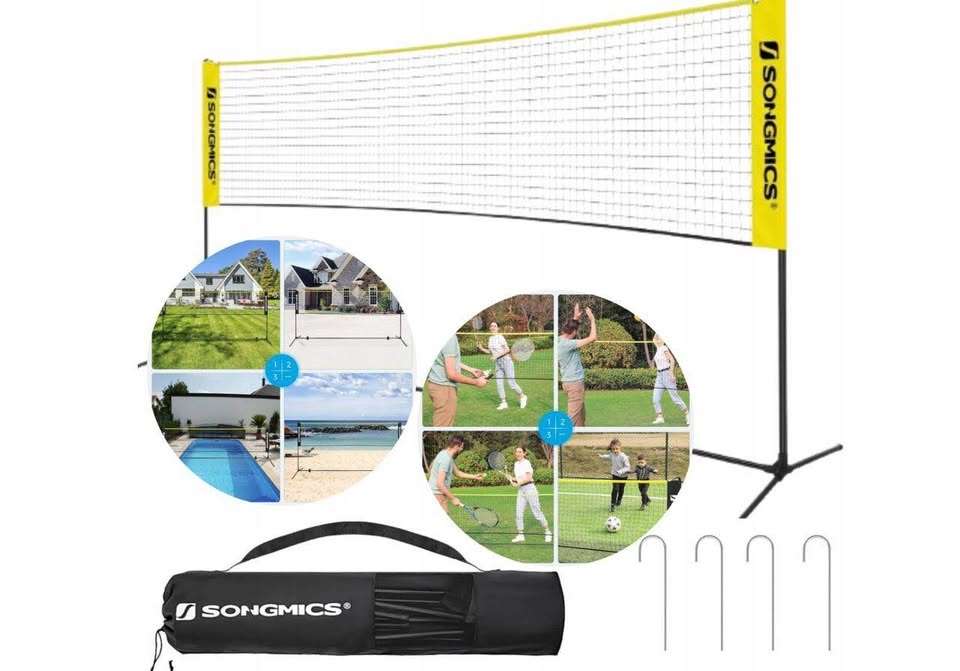 SONGMICS Portable Badminton / Sports Net Set – 10/13/16.5ft (Use - photo 2