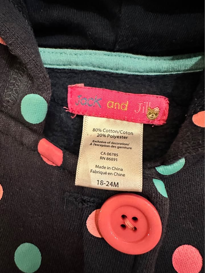 Jack and Jill Polka Dot Jacket 18-24M - photo 3