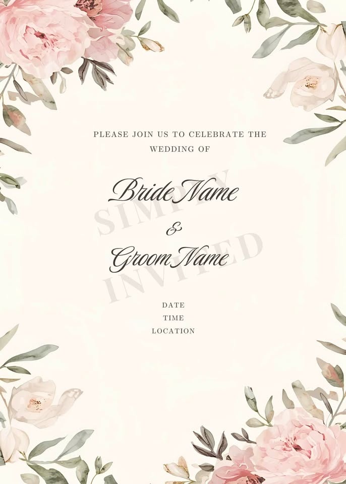 Custom Wedding Invitations & Stationery Suites (Digital)
