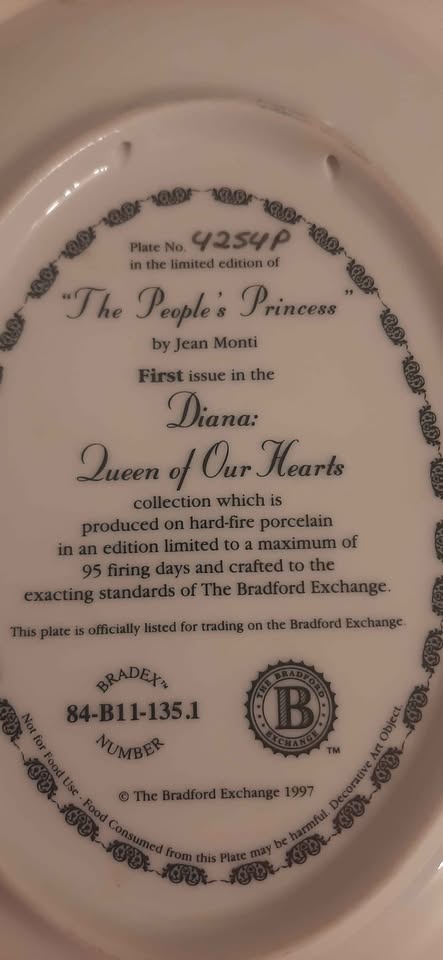 Princess Diana Porcelain Collector Plate🏆 - photo 3
