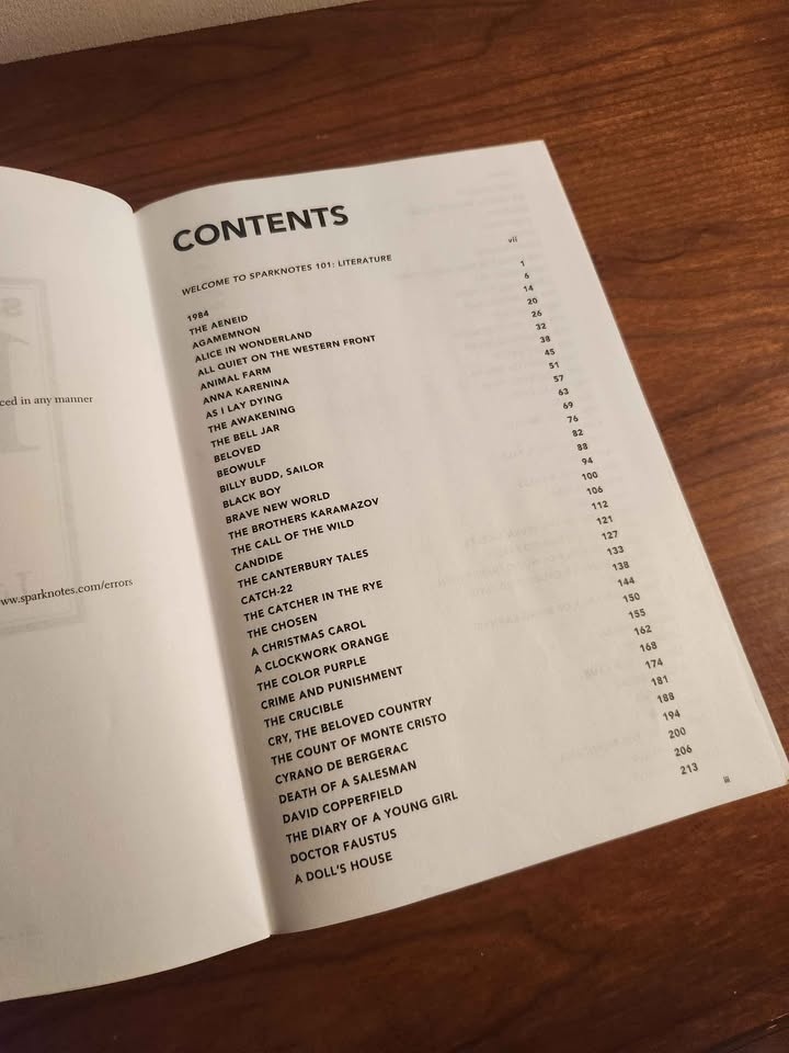 Sparknotes 101 Literature Study Review Book - photo 4