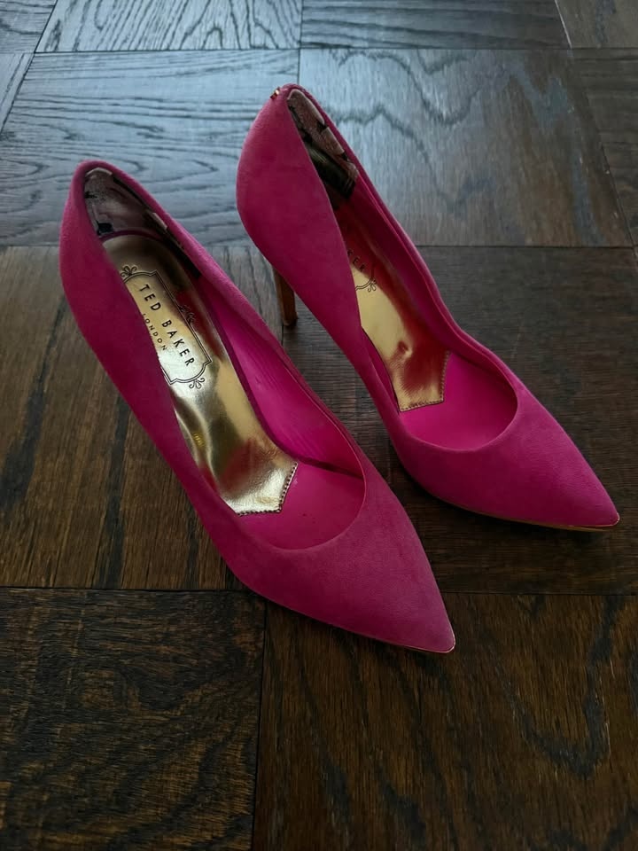 Ted Baker Elvena Pink Suede Pumps Size 37 - photo 2