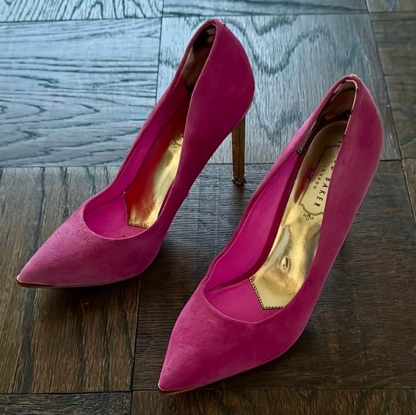 Ted Baker Elvena Pink Suede Pumps Size 37 - photo 3