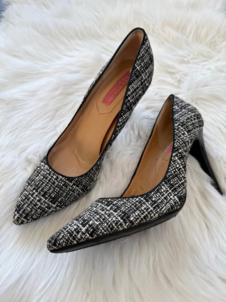 Isaac Mizrahi black and white tweed pumps 6.5