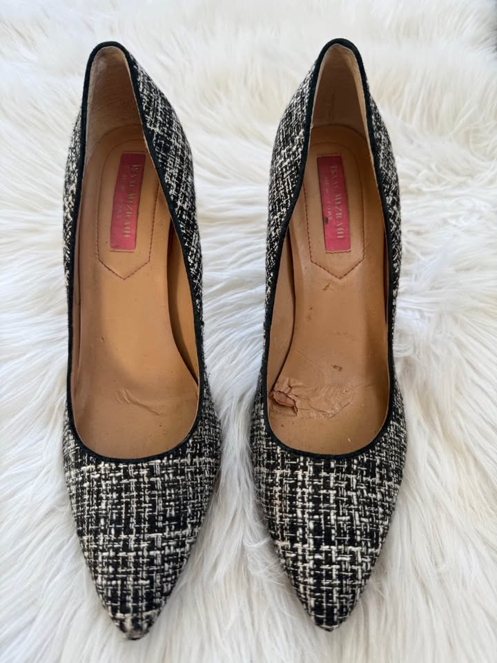 Isaac Mizrahi black and white tweed pumps 6.5 - photo 2