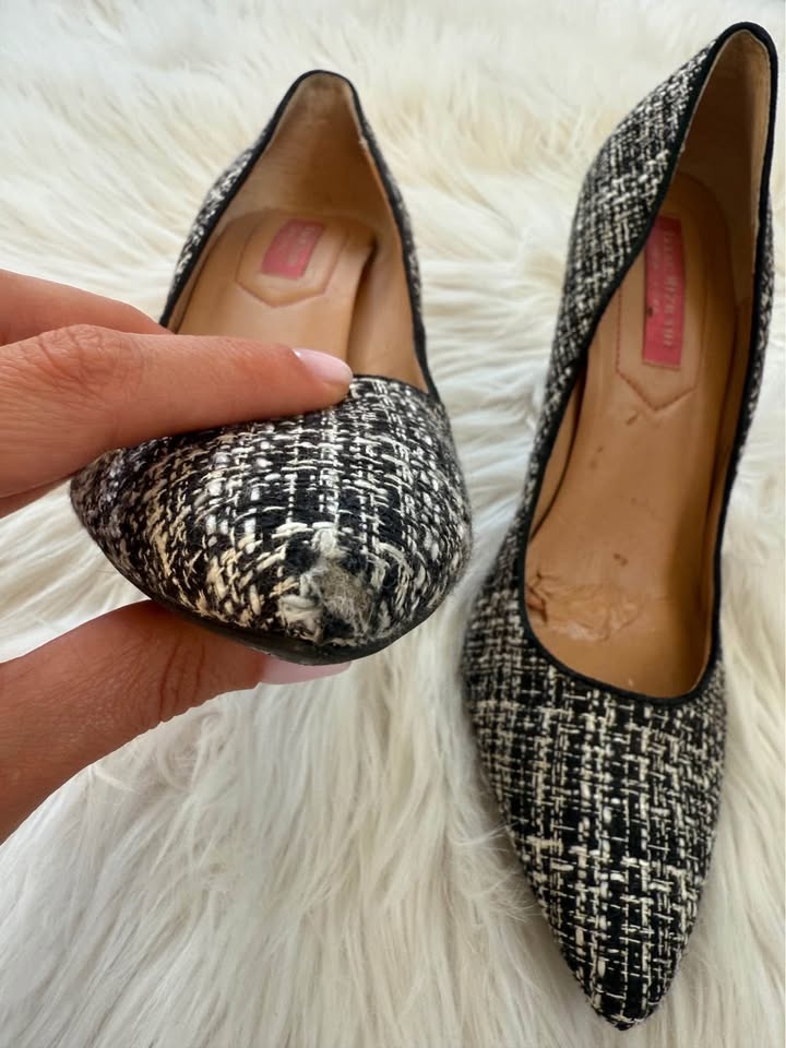 Isaac Mizrahi black and white tweed pumps 6.5 - photo 5