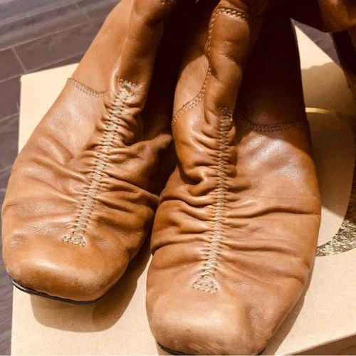 Rieker Tan Leather Slouchy Knee High Boots - Sz 7 - photo 2
