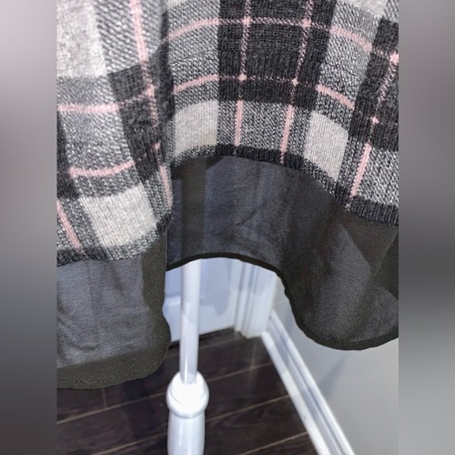 Torrid Plaid Layered Look Sweater - Grey/Pink/Black - Size 2X - photo 5