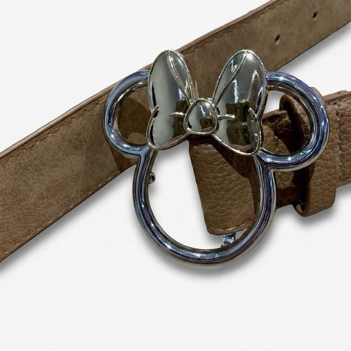Disney Minnie Mouse Belt - Brown Faux Leather - Size L