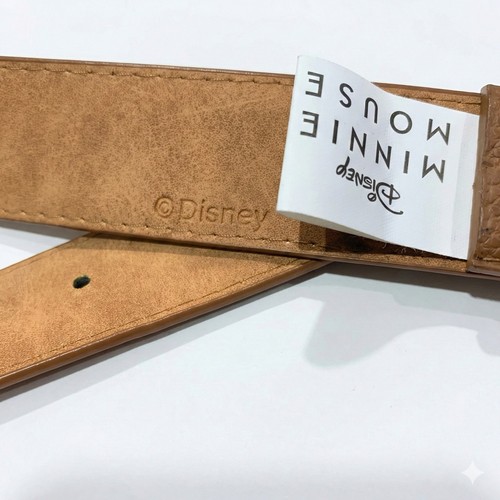 Disney Minnie Mouse Belt - Brown Faux Leather - Size L - photo 5