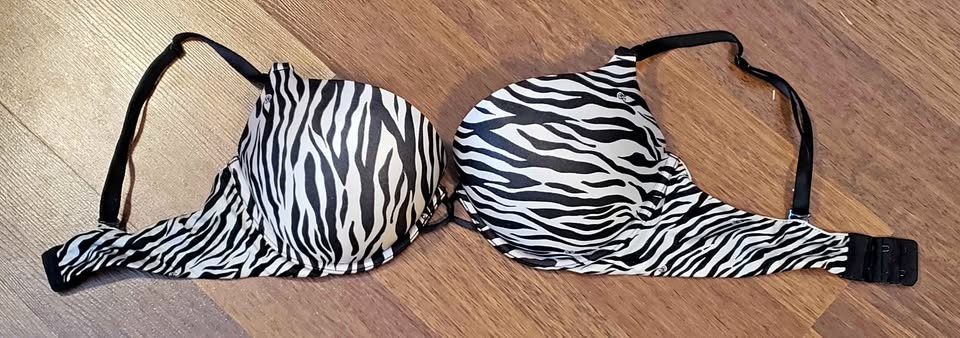 Victoria's Secret Bombshell Add-2-Cups Zebra Print Bra 36C