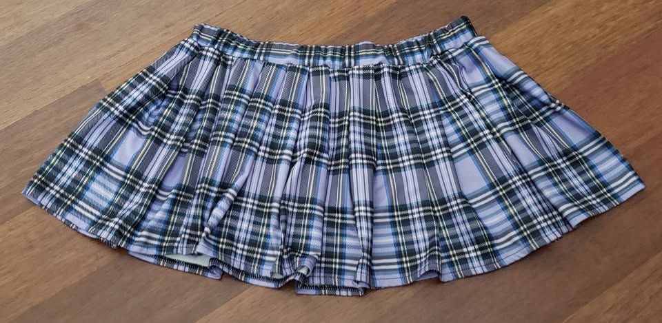 Cosplay Purple Plaid Micro Skirt - Size XS - photo 2