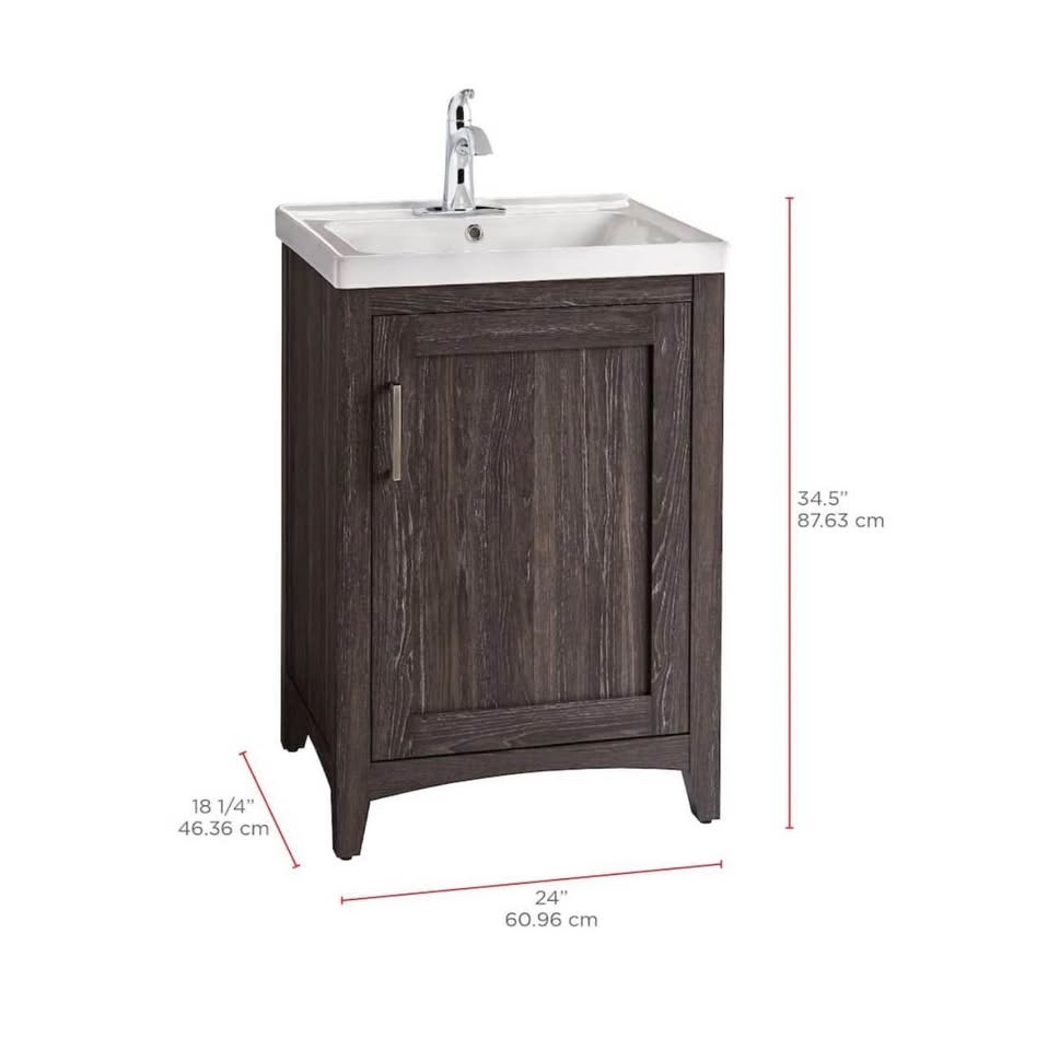 Brand New Single Sink Bathroom Vanity - Faucet Not Included - photo 3
