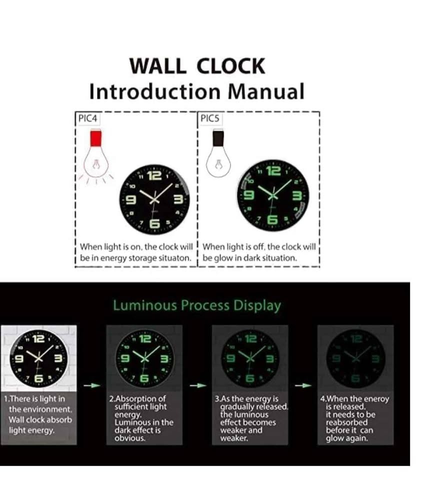 Luminous wall clock - photo 3