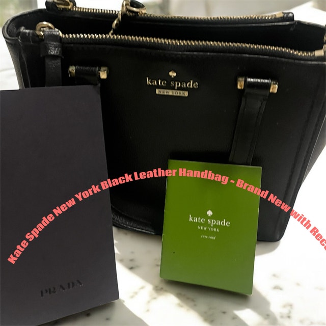 Kate Spade New York Black Leather Handbag - Brand New