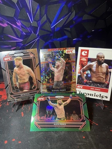 2023 Panini Bo Nickal RC & Fiziov Silver Disco RC + Jon Jones