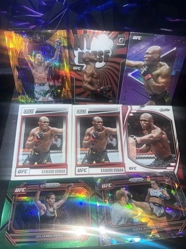 Kamaru Usman Lot Insert My House 2021 Panini + Kevin Holland Ora - photo 5