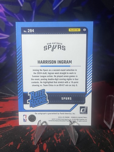 2024-25 Donruss Choice HARRISON INGRAM Mojo Rookie Auto #284 - photo 5