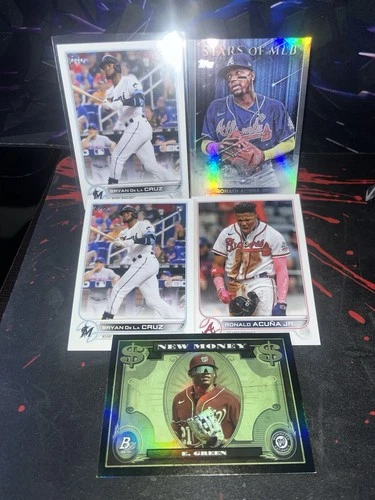 Ronald Acuna Jr. 2022 Stars of MLB, Bryan De La Cruz Rookie Card