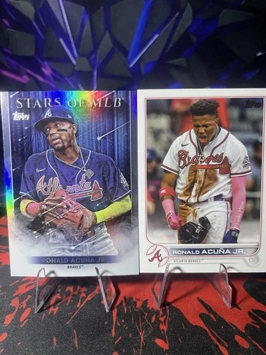 Ronald Acuna Jr. 2022 Stars of MLB, Bryan De La Cruz Rookie Card - photo 3