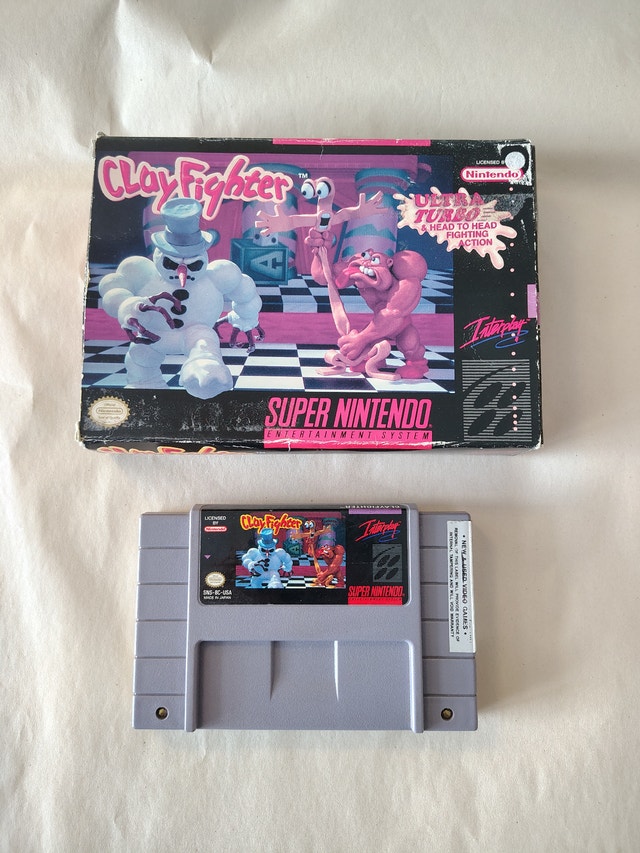 Clayfighter in Box. Tested works. Super Nintendo SNES