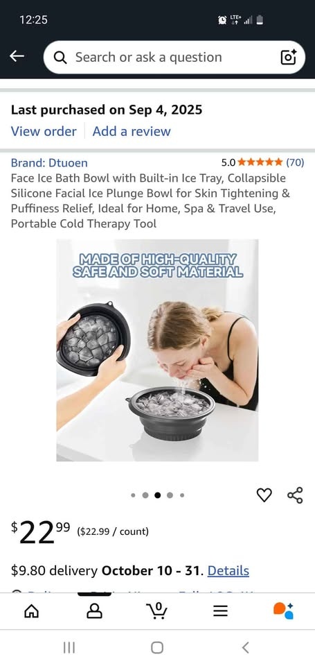 BNIB Face Ice Bath Bowl with Built-in Ice Tray - photo 2