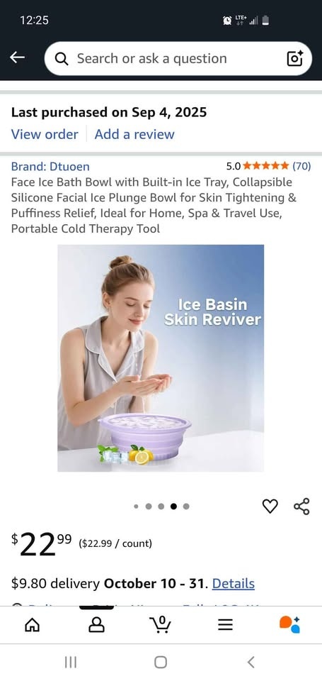 BNIB Face Ice Bath Bowl with Built-in Ice Tray - photo 3