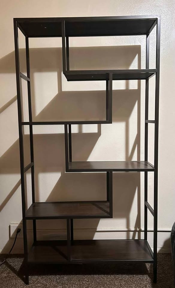 Ashley Frankwell Bookcase – Modern Geometric Shelf - photo 2
