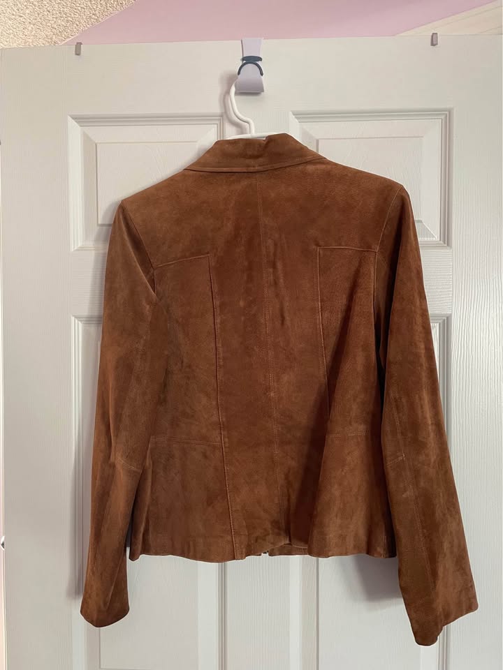 Size Medium brown leather jacket - photo 2